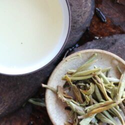 thé blanc du Yunnan Yin Zhen Jinggu 2017 infusé