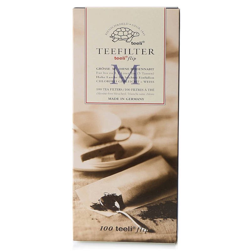 Filtres thé et tisane en papier 1 Filtre Teeli taille M pour thé et infusions