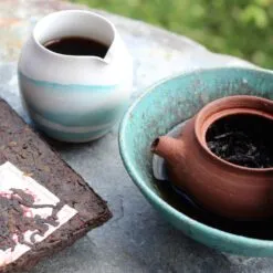Infusion en téhière de puerh ferméent