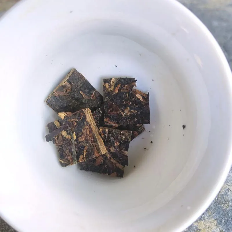 Qing Zhuan Cha 2021 3 Brique de Qing Zhuan Cha découpée